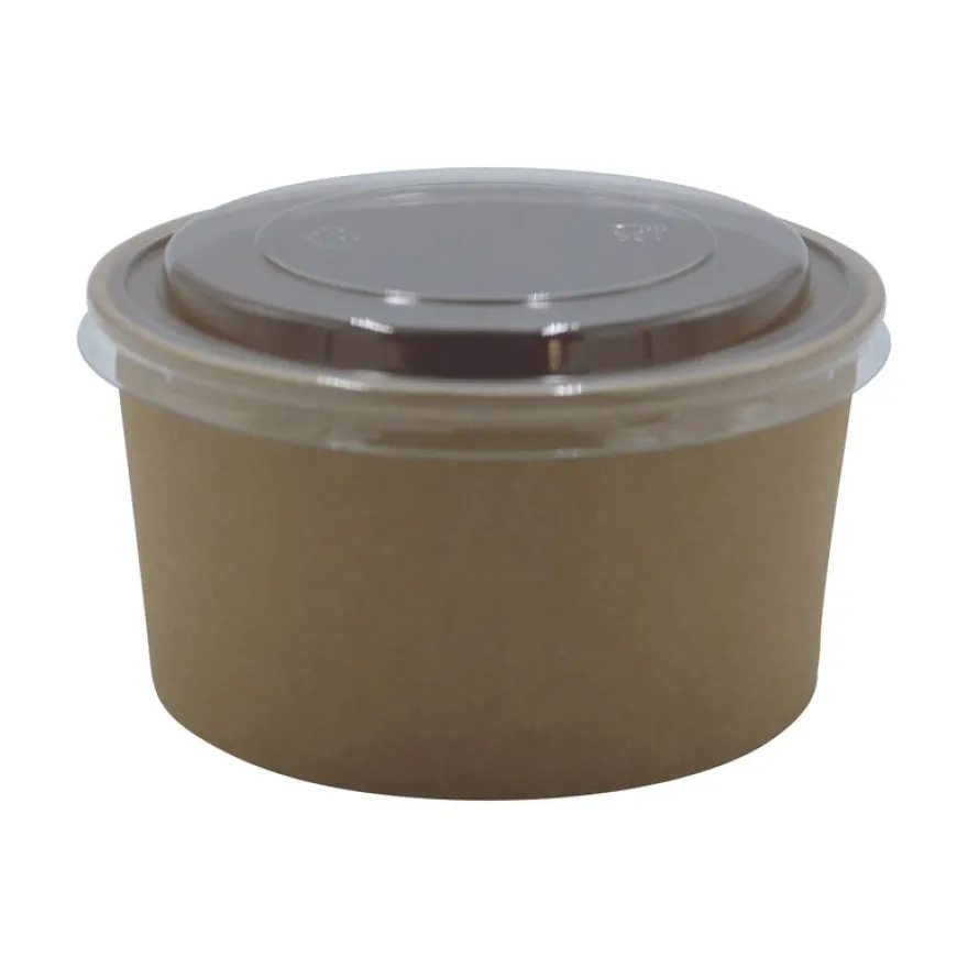 300 Bols salade Kraft 750 ml + Couvercles