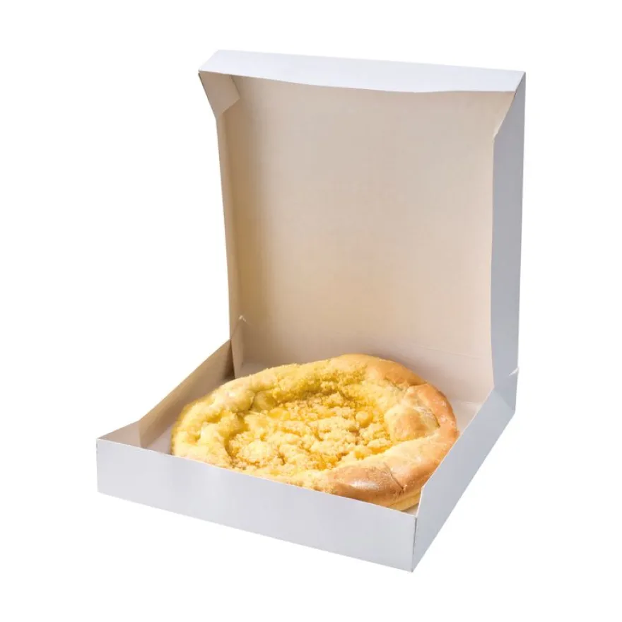 50 Boîtes pâtissières carton blanc - 20 x 20 x 5 cm
