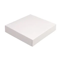 50 Boîtes pâtissières carton blanc - 16 x 16 x 5 cm