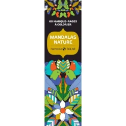 60 Marque-pages à colorier - Mandalas nature