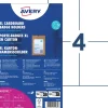 50 pochettes badges en carton grand format + 52 inserts microperforés imprimables 105 x 148 mm