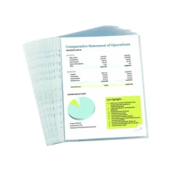 50 Pochettes perforées - A4 - grainé - pour 20 feuilles - 4/100