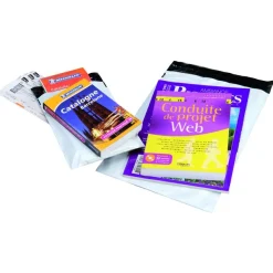 50 Pochettes plastiques - enveloppes de sécurité indéchirables - fermeture adhésive - 16,5 x 22,5 cm
