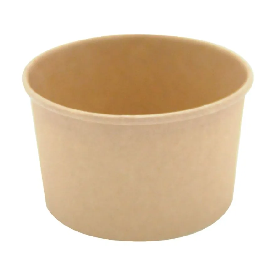 1000 Pots à glace Kraft brun - 95 x 80 x 50 mm