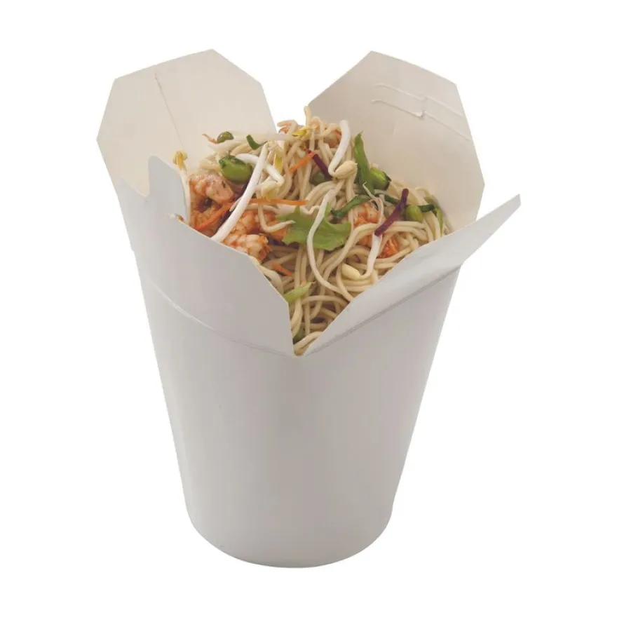 50 Pots plats chauds blanc - 500 ml