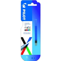 2 Recharges Frixion Ball - 4 couleurs - pointe fine - bleu