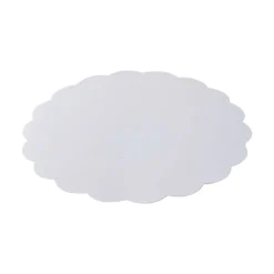 250 Ronds blancs festonnés - diam 17 cm