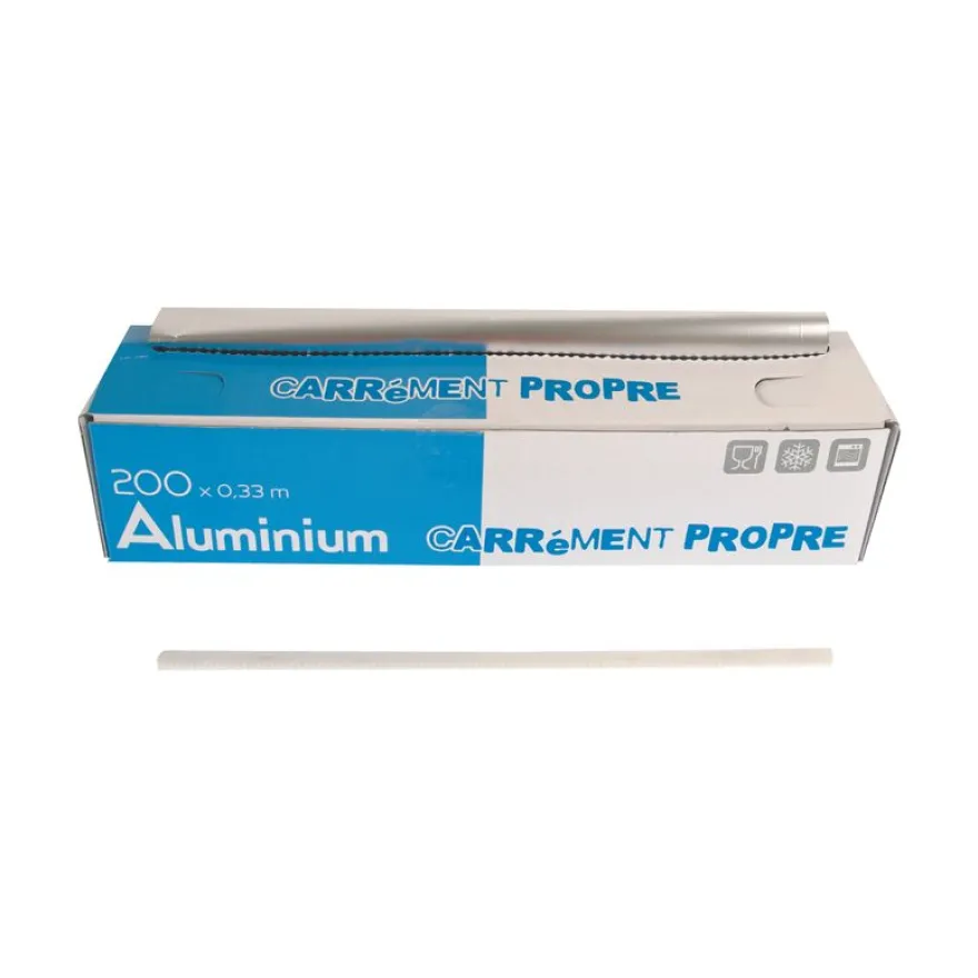 1 rouleau d'Aluminium professionel - 200 x 0.45 ml - boîte distributrice