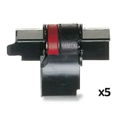 5 Rouleaux encreur compatible Epson IR40T - noir/rouge - pour calculatrice - Armor