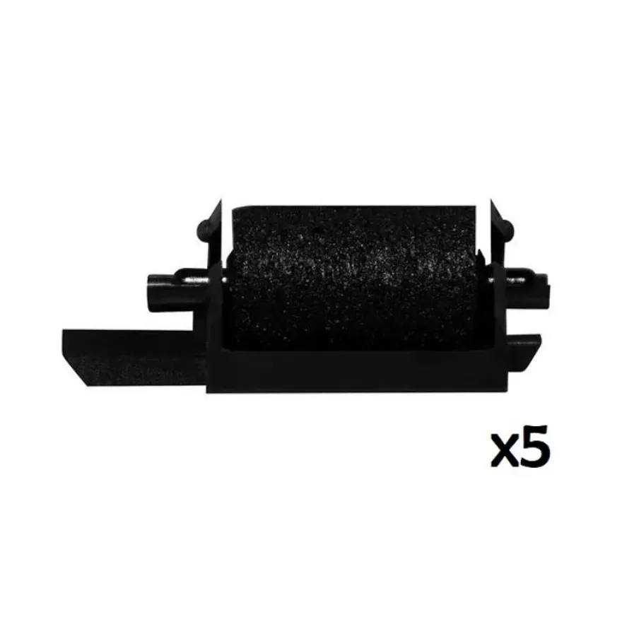 5 Rouleaux encreurs compatible Epson IR40 - noir - Armor