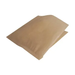 2500 Sachets ingraissables brun ouverture 2 côtés - 17 x 17 cm