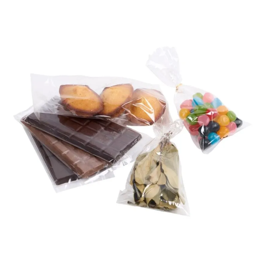 100 Sachets plat soudé transparent – 9×18 cm – Recyclable