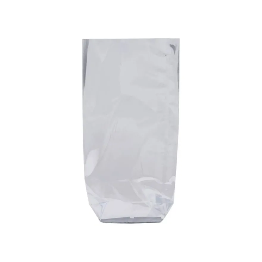 100 Sachets transparent - fond rigide – 14×30,5 cm – Recyclable