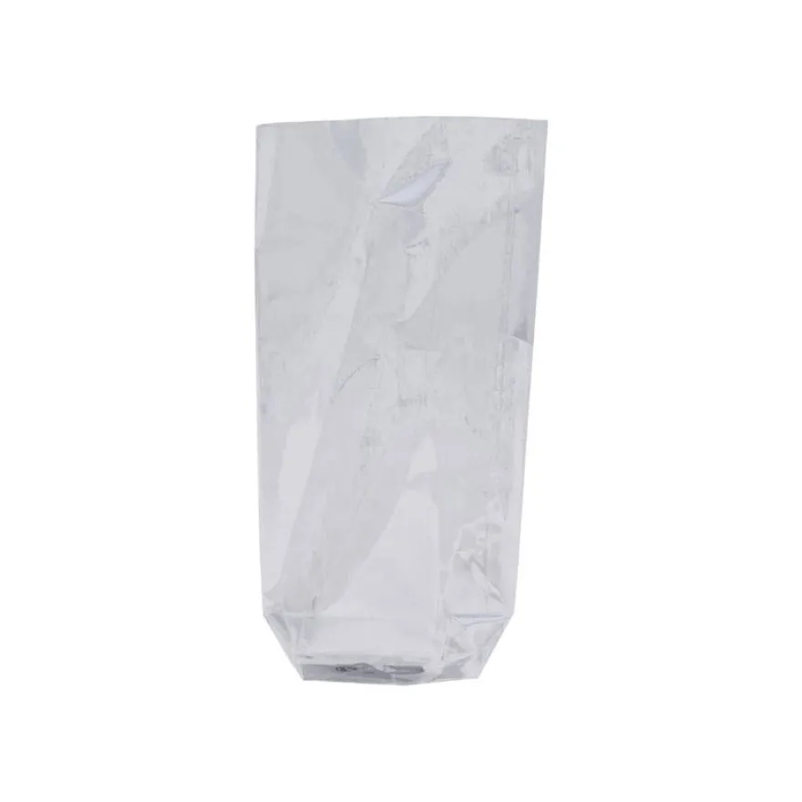 100 Sachets transparent écorné à fond souple – 12×22,5 cm – Recyclable