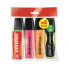 3 Surligneur fluos STABILO BOSS ORIGINAL + 1 STABILO GREEN BOSS jaune