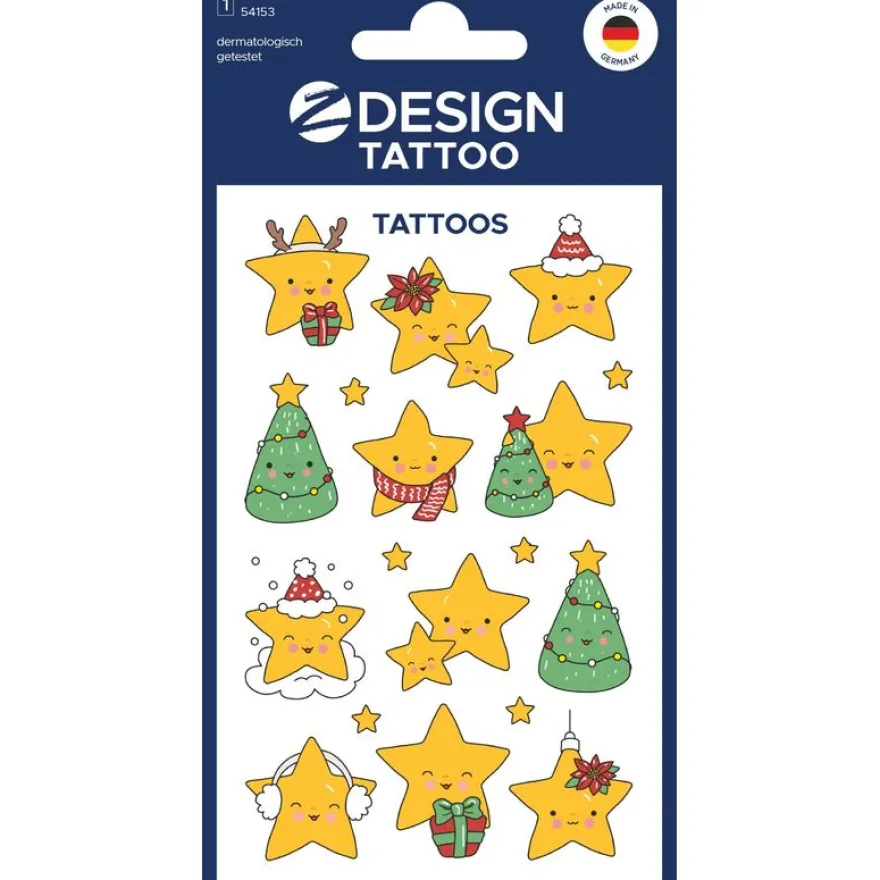 12 tatouages étoiles de Noël