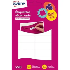 90 étiquettes vêtements autocollantes