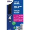 10 tours de cou recyclés avec mousqueton - 44 x 1,5 cm - Noir