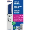 10 tours de cou recyclés avec mousqueton - 44 x 1,5 cm - Bleu