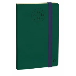 Agenda à élastique Everest Horizontal 16 mois - 1 semaine sur 2 pages - 10 x 15 cm - vert forêt - Quo Vadis