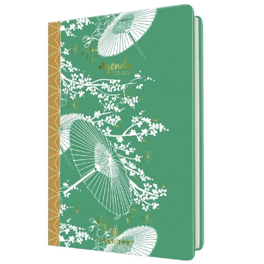 Agenda à élastique Sakura 15 - 1 semaine sur 2 pages - ombrelle - Oberthur