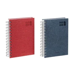 Agenda à spirale Eco Deco - 1 jour par page - 12 x 17,5 cm - 2 couleurs disponibles - Brepols