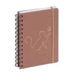 Agenda à spirale Elise - 1 jour par page - 12 x 17 cm - rose - Exacompta