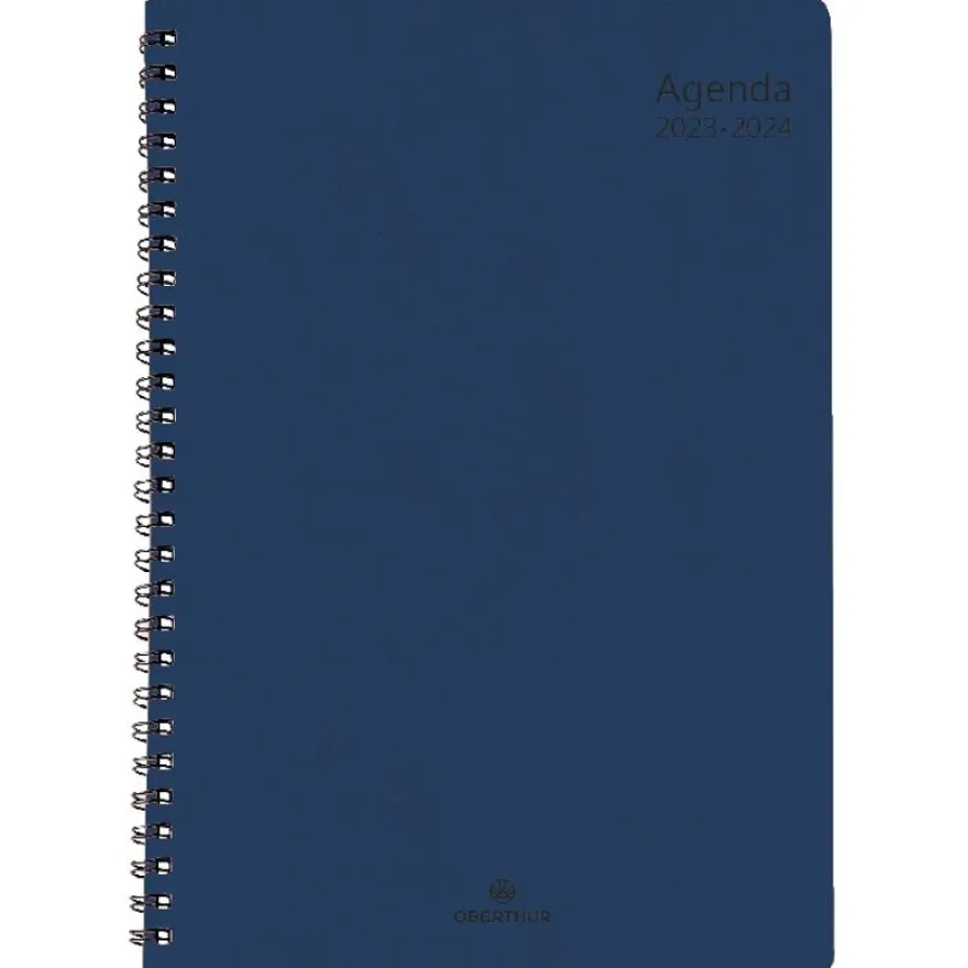 Agenda à spirale Grenade 25 - 1 semaine sur 2 pages - marine - Oberthur