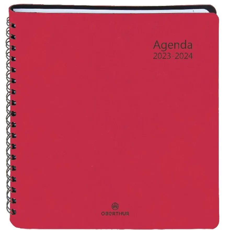Agenda à spirale Grenade 16 bureau - 1 semaine sur 2 pages - fuchsia - Oberthur