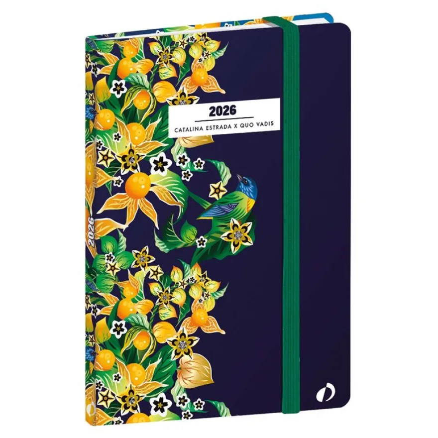 Agenda Année Civile - AFFAIRES FR - Couverture Catalina Estrada avec élastique - - Physalis -10x15 cm Semainier - 13 mois de décembre à décembre - Quo Vadis