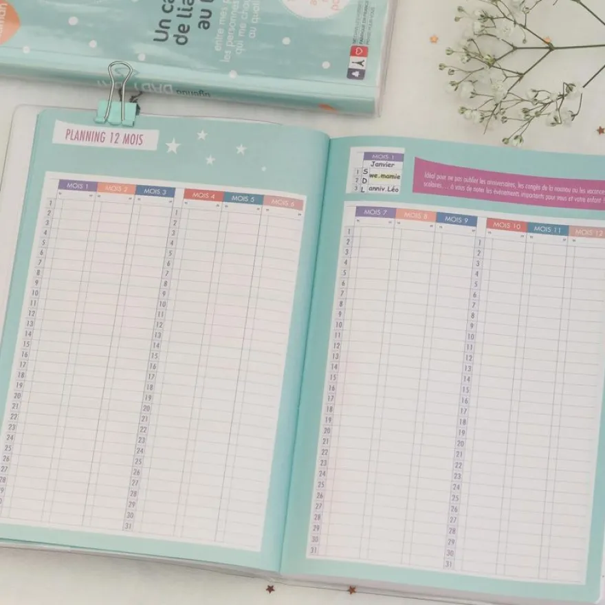 Agenda Baby Day non daté - 1 jour par page - 15 x 21 cm - Exacompta