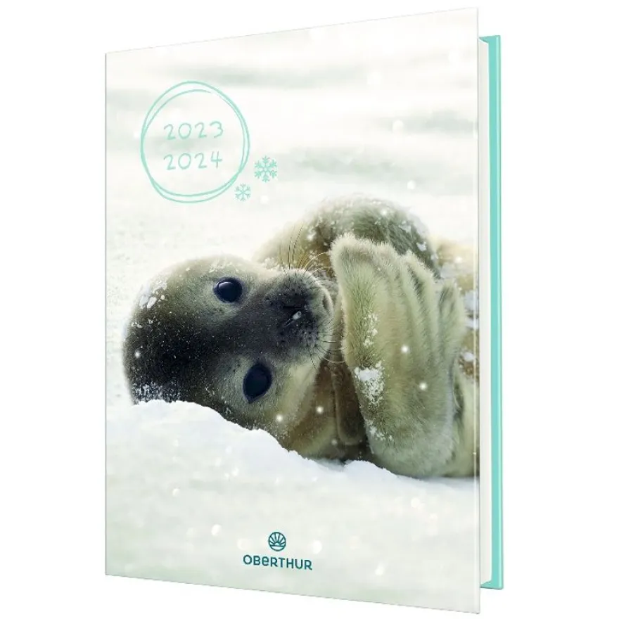 Agenda Bébés Animaux - 1 jour par page - 12,5 x 17,5 cm - phoque - Oberthur