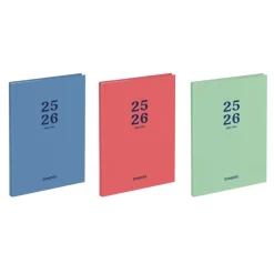 Agenda Bretime Coral 16 mois- semainier - 15 x 21 cm - 3 couleurs disponibles - Brepols
