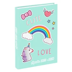 Agenda Bubbles - 1 jour par page - 12 x 17 cm - rose ou bleu - Viquel