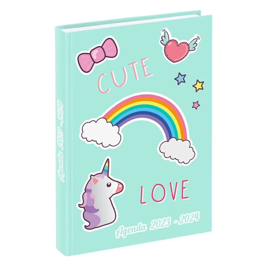 Agenda Bubbles - 1 jour par page - 12 x 17 cm - rose ou bleu - Viquel