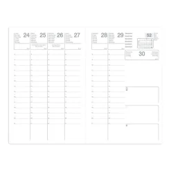 Agenda Calypso - 1 semaine sur 2 pages - 10 x 15 cm - noir - Quo Vadis