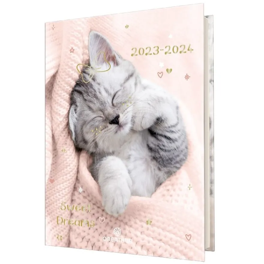 Agenda Chaton - 1 jour par page - 12,5 x 17,5 cm - interieur - Oberthur