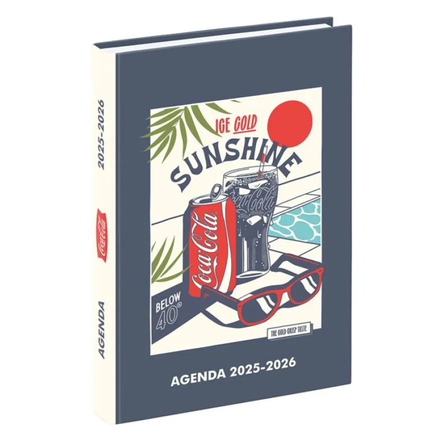 Agenda Coca-cola sunshine - 1 jour par page - 12 x 17 cm - Viquel