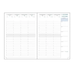 Agenda de bureau 16 mois Nil - 1 semaine sur 2 pages - 21 x 29,7 cm - Noir - Exacompta