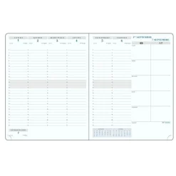 Agenda de bureau Eden - 1 semaine sur 2 pages - 21 x 27 cm - disponible dans différentes couleurs - Exacompta