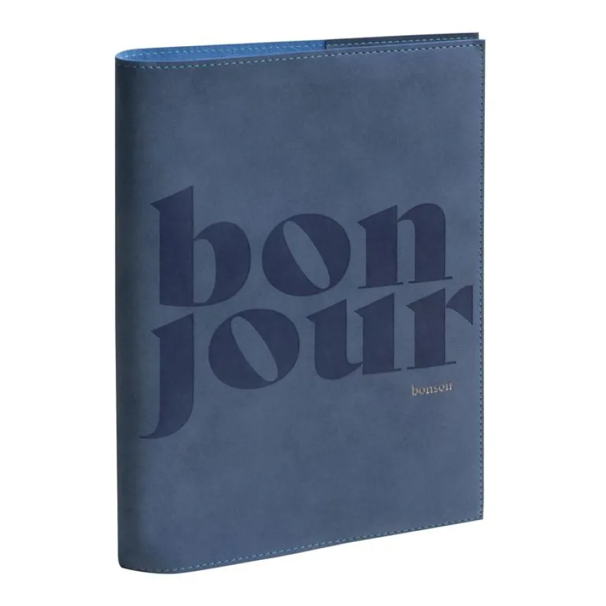 Agenda de bureau Nubia - 1 semaine sur 2 pages - 15 x 21 cm - Bleu - Exacompta