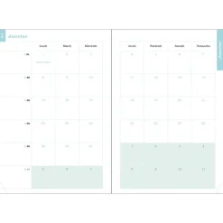Agenda de bureau Nubia - 1 semaine sur 2 pages - 15 x 21 cm - Bleu - Exacompta