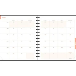 Agenda de bureau Sophie Adde Lady 18S spiralé - 1 semaine sur 2 pages - 15 x 17 cm - Oranges - Exacompta