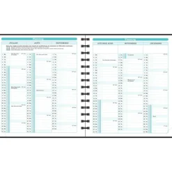 Agenda de bureau Sophie Adde Lady 18S spiralé - 1 semaine sur 2 pages - 15 x 17 cm - Oranges - Exacompta