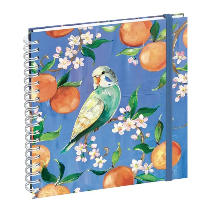 Agenda de bureau Sophie Adde Lady 18S spiralé - 1 semaine sur 2 pages - 15 x 17 cm - Oranges - Exacompta