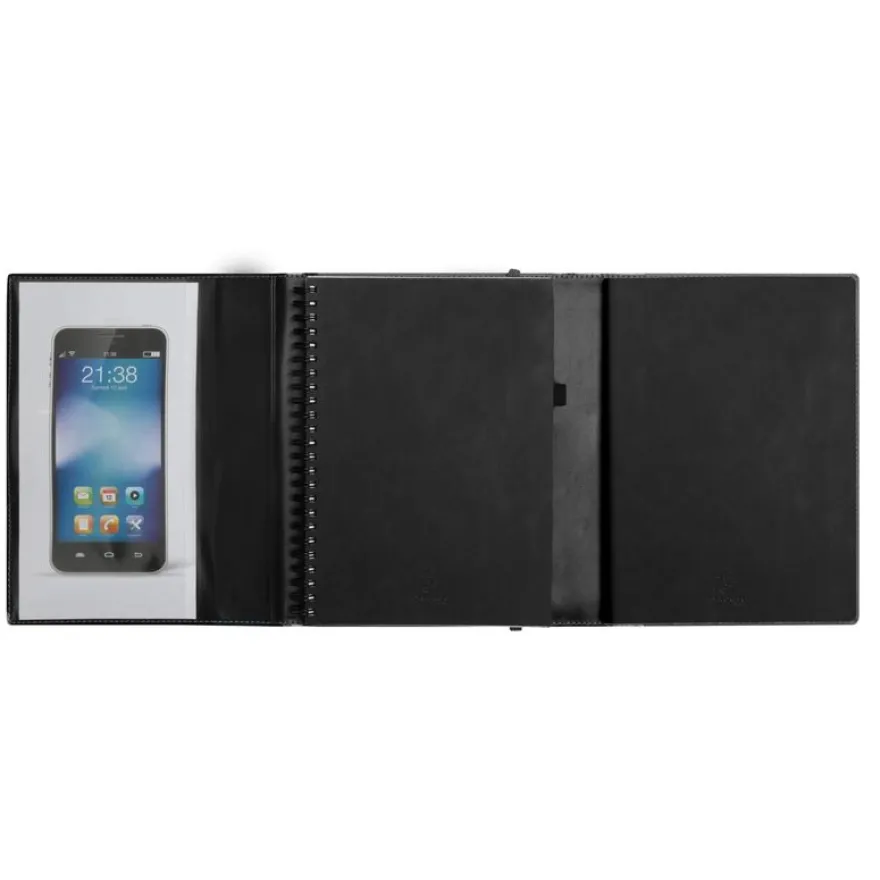 Agenda de bureau spiralé 16 mois Classic All in One - 1 semaine sur 2 pages - 15 x 21 cm - Bleu - Exacompta