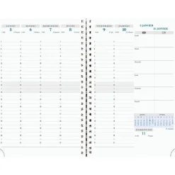 Agenda de bureau spiralé 16 mois Linicolor - 1 semaine sur 2 pages - 15 x 21 cm - disponible dans différentes couleurs - Exacompta