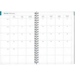 Agenda de bureau spiralé 16 mois Paloma - 1 semaine sur 1 page - 15 x 21 cm - Géométrique - Exacompta