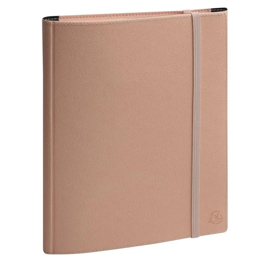 Agenda de bureau spiralé 16 mois Paloma All in One - 1 semaine sur 1 page - 15 x 21 cm - Pêche - Exacompta