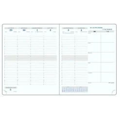Agenda de bureau Winner - 1 semaine sur 2 pages - 18,5 x 22,5 cm - disponible dans différentes couleurs - Exacompta